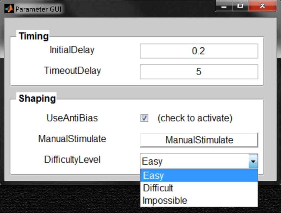 Parameter GUI Example