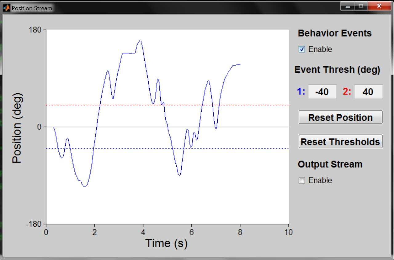 Rotary Encoder Module streaming position UI